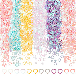 Сердце 120g 6 цвета пластиковые пайетки бусины, шитье ремесленных украшений, сердце, 6x6 мм, 20 г / цвет