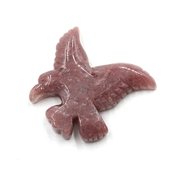 Клубничный Кварц Резные кулоны из натурального клубники и кварца, орел, 40x40x8 мм, отверстие : 1.2 мм