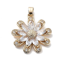 Light Gold Латунь со стеклянными подвесками k9, , золотой свет, 24x21.5x4 мм, отверстие : 4x2.5 мм