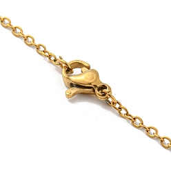 Golden 304 Stainless Steel Pendant Necklaces, Heart, Golden, 17.64 inch(44.8cm)