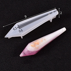 Белый Силиконовые формы, формы для литья смолы, для уф-смолы, изготовление ювелирных изделий из эпоксидной смолы, пуля, белые, 85x20 мм, Внутренний размер: 6x64 мм