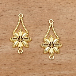 Золотой Прелести соединителя сплава, цветок, золотые, 30x15 мм