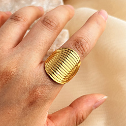 Золотой Овальные 304 манжеты из нержавеющей стали для женщин, золотые, 25 мм, внутренний диаметр: 19 мм