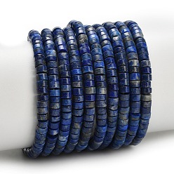 Ляпис-Лазурь Нитки бусины из натурального ляписа-лазури, диск, Heishi бусы, 4~4.5x2~2.5 мм, отверстие : 0.6 мм, около 163 шт / нитка, 14.96 дюйм (38 см)