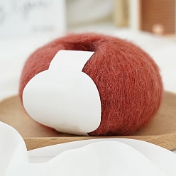 Индийский Красный Пряжа мохер, длинная шерстяная пряжа для вязания, для одежды шарфы свитера шали шапки, Индийская красная, 20г/моток