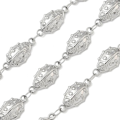 Нержавеющая Сталь Цвет 304 цепи из нержавеющей стали для защиты от насекомых, пайки, с катушкой, цвет нержавеющей стали, 15x7.5x2.5 мм