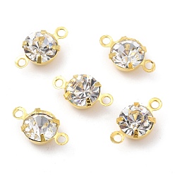 Золотой Соединители латунные звенья, с Ближнего Востока горный хрусталь, прозрачные, золотые, 11x6x4.5 мм, отверстие : 1 мм