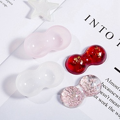 Белый Палочки для еды в форме арахиса подставки для ложек силиконовые формы, формы для литья смолы, для изготовления уф-смолы и эпоксидной смолы, белые, 43x23x12 мм, внутренний диаметр: 39x20 мм