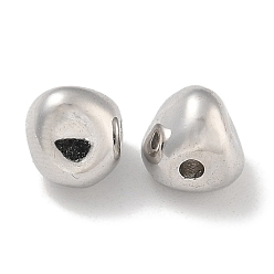 Платина Латунные бусины, треугольные, платина, 8x7x7 мм, отверстие : 1.4 мм