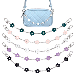 (52) Непрозрачная лаванда 5 шт. 5 цвета сплава эмалированные телефонные ремешки для телефона цепочки, цветок, разноцветные, 360 мм, 1 шт / цвет