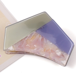 Pink Заколки для волос в форме когтей из ацетата целлюлозы, аксессуары для волос для женщин и девочек, многоугольник, розовые, 62 мм