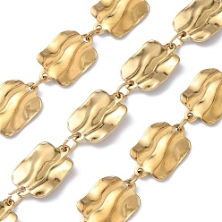 Золотой 304 цепи из нержавеющей стали, несварные, прямоугольные, золотые, 19x12.5x1.5 мм