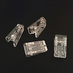 Clear Transparent Acrylic Binder Paper Clips, Card Assistant Clips, Rectangle, Clear, 25x14mm
