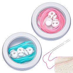 (52) Непрозрачная лаванда Полая труба ПВХ трубчатый синтетический каучуковый шнур, с пластиковыми шнуровыми замками и железными ящиками, разноцветные, 2 мм