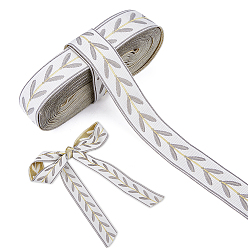 Гейнсборо 12.75 м полиэстеровая лента с узором в виде листьев, для пошива одежды из ткани аксессуары, светло-серые, 1-1/8 дюйм (30 мм)