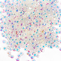 Хрусталь AB Стеклянные горные хрустальные плоские задние кабошоны, ногтей декоративные аксессуары, алмаз, хрусталь AB, сс 4, 1.5~1.6x1 мм , около 1440 шт / мешок