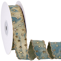 Стально-синий Полиэфирная лента, звезда, аксессуары для одежды, стальной синий, 1 дюйм (25 мм), около 10.00 ярдов (9.14 м) / рулон