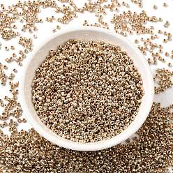 с Золотистым Покрытием 12/0 Electroplate стекло бисер, круглое отверстие Rocailles, с золотым покрытием, 2x2 мм, отверстие : 0.5 мм, 29300 шт / 445 г