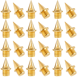 Золотой 50шт. стальной пирамидальный шип, Замена шипов для беговых кроссовок и кроссовок, золотые, 12.5x7 мм