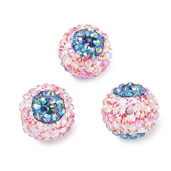 Deep Sky Blue Acrylic Beads, Transparent Printed, Eye, Deep Sky Blue, 19.5~20x18.5mm, Hole: 2.5mm