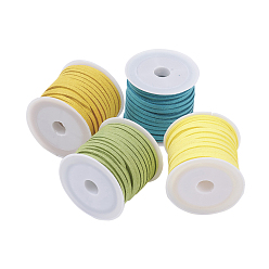 (52) Непрозрачная лаванда 3 шнур из искусственной замши мм, искусственная замшевая кружева, разноцветные, 3x1.5 мм, около 5.46 ярдов (5 м) / рулон, 4 рулонов / набор