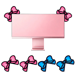 Bowknot 4шт. акриловых досок, украшение экрана, бантом, 92x61x8 мм