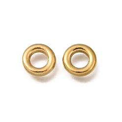 Real 18K Gold Plated 304 Stainless Steel Linking Rings, Round Ring, Ion Plating(IP), Real 18K Gold Plated, 8x2mm, Inner Diameter: 4mm
