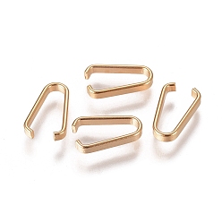 Золотой 201 быстроразъемные соединители из нержавеющей стали, связывающий кольца, золотые, 12x6.8x1.9 мм