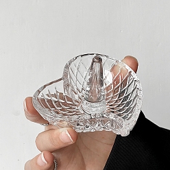 Сердце Стеклянная подставка для ювелирных колец, старинная декоративная тарелка для ожерелий и колец, сердце, 9.8x9x6 см