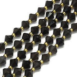 Ice Obsidian Натуральные ледяные обсидиановые бусинки, ромб, 8~8.5x8~8.5 мм, отверстие : 1 мм, около 37 шт / нитка, 15.35'' (39 см)