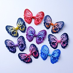 Gemischte Farbe Handarbeit gewebt Ornament Accessoires, Band Bowknot, Schmetterling, Gemischte Farbe, 51x64x10 mm