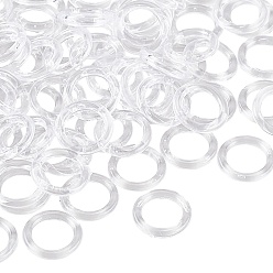 Прозрачный 100 шт. пластиковые соединительные кольца, круглые кольца, прозрачные, 13x2 мм, внутренний диаметр: 9 мм