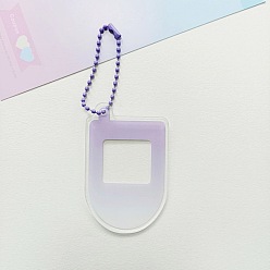 Arch Постепенный акриловый диск кулон брелок заготовки, с шаровыми цепей, арочный узор, 5~10 см