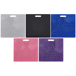 (52) Непрозрачная лаванда 5 шт 5 цвета акриловые большие подвески, прямоугольные, с блеском порошок, разноцветные, 85.5x82x2.5 мм, отверстие : 21x5.5 мм, 1 шт / цвет