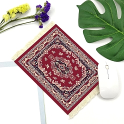 Камелия Коврик для мыши из резины с бархатной тканью, коврик для мыши, богемный элемент прямоугольник, камелия, 270x180x2 мм