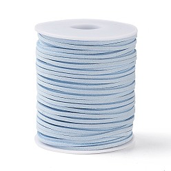 Light Blue 45M Faux Suede Cord, Faux Suede Lace, Light Blue, 2~2.5x1.5~2mm, about 50 Yards(45m)/Roll
