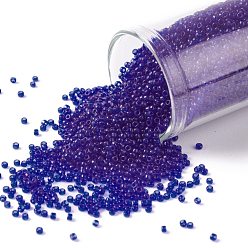 (8) Transparent Cobalt TOHO Round Seed Beads, Japanese Seed Beads, (8) Transparent Cobalt, 15/0, 1.5mm, Hole: 0.7mm, about 3000pcs/bottle, 10g/bottle
