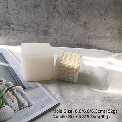 Белый Силиконовые формы для свечей в виде сот «сделай сам», для изготовления ароматических свечей 3d, белые, 6.6x6.6x6.3 см