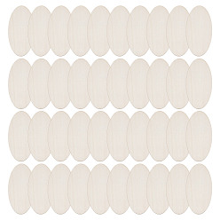 Античный Белый Незаконченные деревянные части, деревянные вырезы, овальные, старинный белый, 120x60x2.5 мм