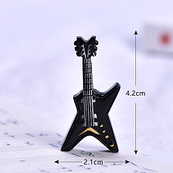 Guitar Миниатюрные украшения из смолы, аксессуары для домашнего кукольного домика с микро-ландшафтом, притворяясь опорными украшениями, гитар, 42x21 мм