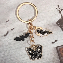 Бабочка Хэллоуин сплав с эмалевым подвесным украшением брелок, бабочка, 8 см