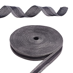 Noir Ruban de coton, avec de l'adhésif, pour vêtements couture artisanat garniture dentelle, noir, 24mm, environ 50 verges / rouleau