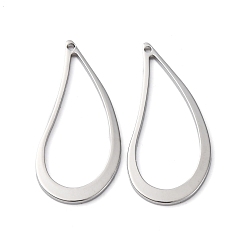 Платина Латунные подвески, без кадмия, без никеля и без свинца, слеза, полый, платина, 29x14x1 мм, отверстие : 0.9 мм