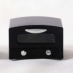 Черный Мини пластиковая модель электрической духовки, аксессуары для кукольного домика на кухне с микро-ландшафтом, притворяясь опорными украшениями, чёрные, 35x45x30 мм