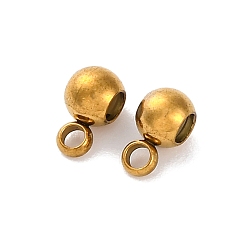 Золотой Ионное покрытие (ip) 202 шарики из нержавеющей стали, с резиной внутри, ползунки, рондель, золотые, 6x4x3 мм, отверстие : 1.6 мм, Резиновое отверстие: 0.5 мм.