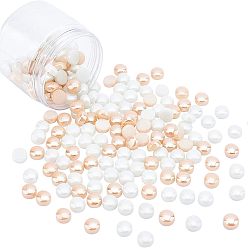 (52) Непрозрачная лаванда Кабошоны из стекла, мозаичные плитки, для украшения дома или поделок, плоско-круглые, разноцветные, 11.5~12.5x6.5 мм, 280 г / коробка