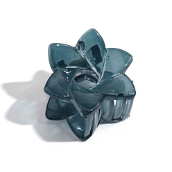 Кадет Синий 6-лепестки в форме цветка пластиковые заколки для волос в виде когтей, аксессуары для волос для женщин девушка, кадетский синий, 35x40 мм
