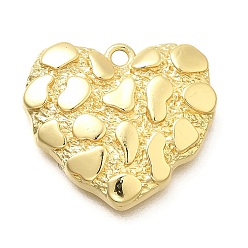 Сердце Латунные подвески, без кадмия и без свинца, долговечный, реальный 18 k позолоченный, стойки покрытие, сердце, 20.5x23x4.5 мм, отверстие : 1.8 мм