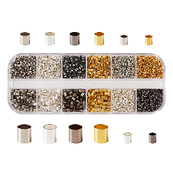 (52) Непрозрачная лаванда Зажимные бусины из латуни, разноцветные, 135x50x15 мм, около 6641 шт / коробка