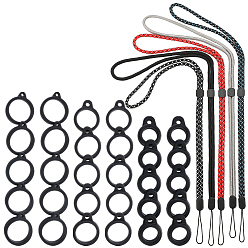 (52) Непрозрачная лаванда 5шт 5 цвета полиэстеровый шейный ремешок, ремешок для шнурка с защитой от потери вейп-ручки, с силиконовой подвеской в стиле 3, разноцветные